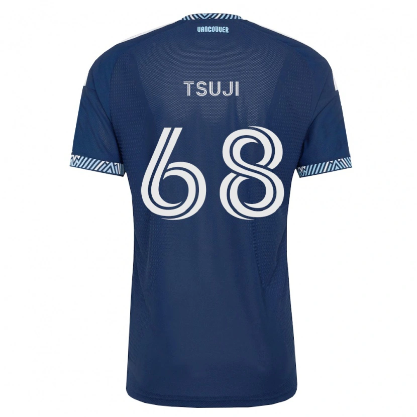 Danxen Homem Camisola Yuma Tsuji #68 Azul Profundo Branco Alternativa 2026/27 Camisa Brasil