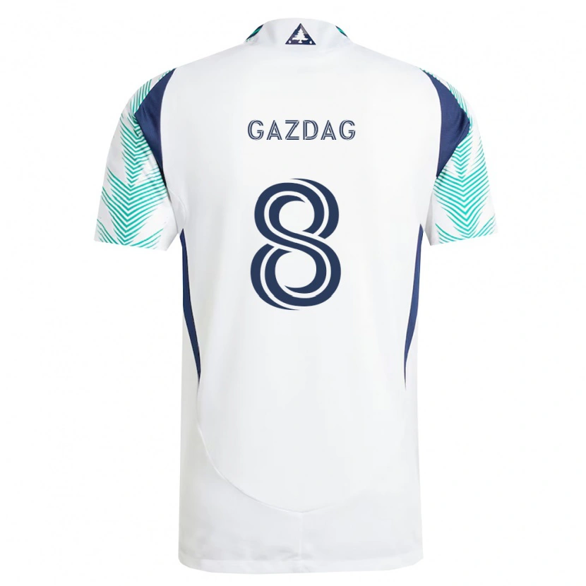 Danxen Homem Camisola Dániel Gazdag #8 Branco Azul Marinho Verde Claro Alternativa 2026/27 Camisa Brasil
