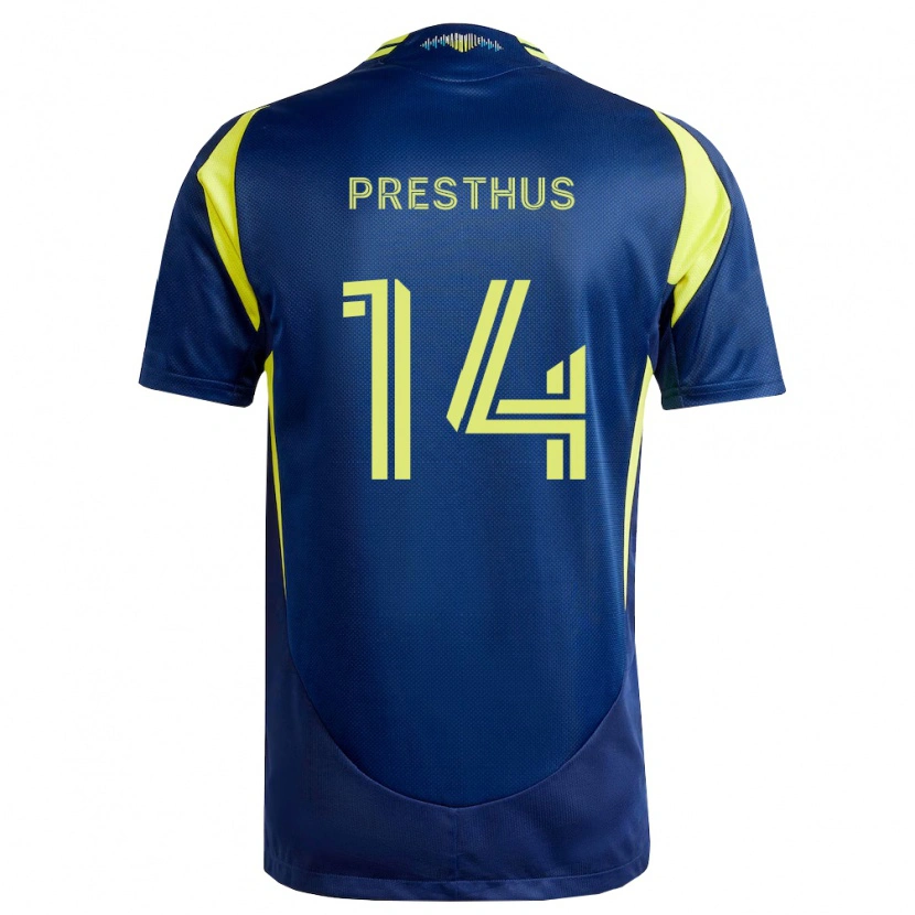 Danxen Homem Camisola Owen Presthus #14 Amarelo Azul Marinho Alternativa 2026/27 Camisa Brasil