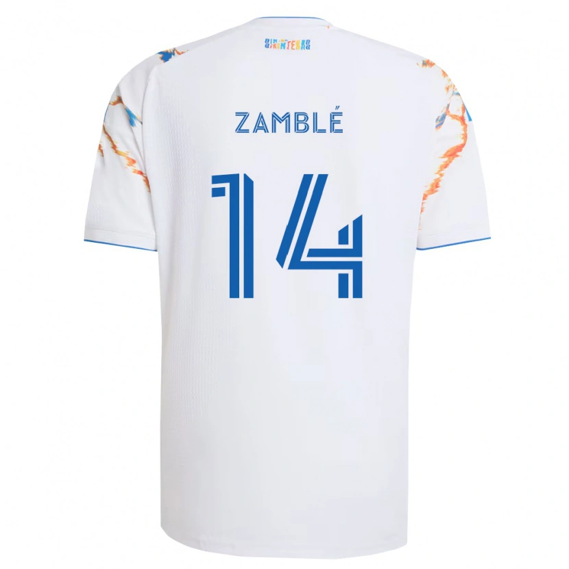 Danxen Homem Camisola Bryan Zamblé #14 Branco Laranja Azul Alternativa 2026/27 Camisa Brasil
