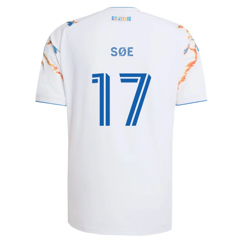 Danxen Homem Camisola Osvald Søe #17 Branco Laranja Azul Alternativa 2026/27 Camisa Brasil