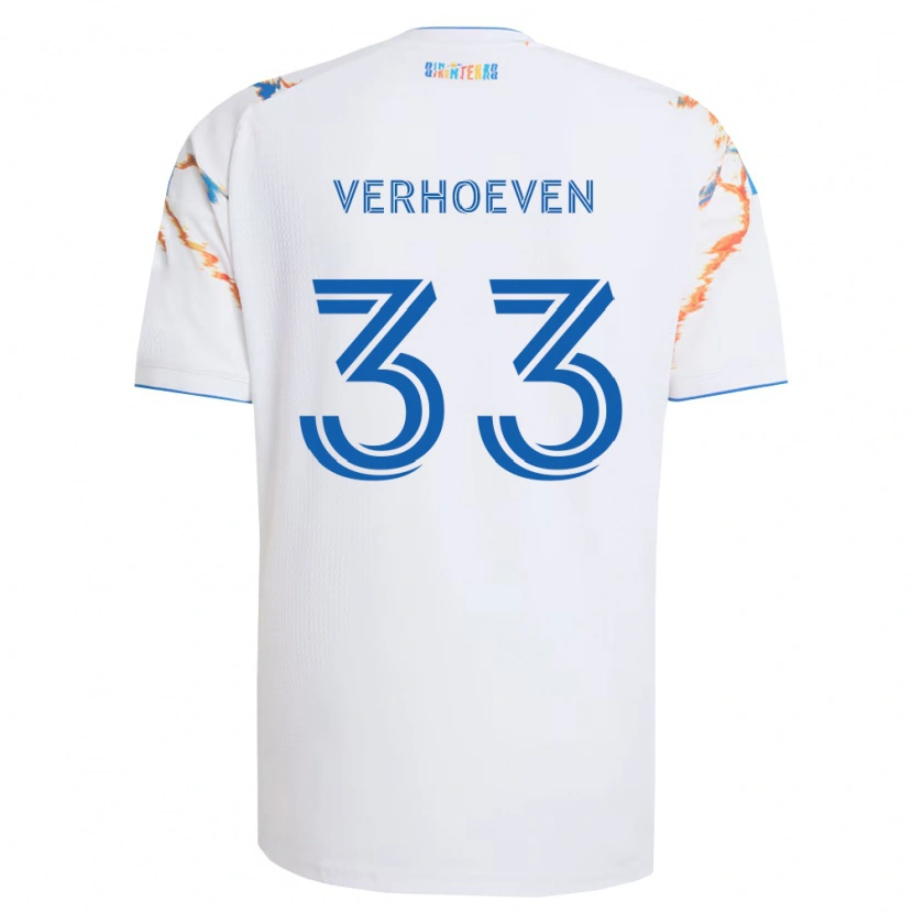 Danxen Homem Camisola Oscar Verhoeven #33 Branco Laranja Azul Alternativa 2026/27 Camisa Brasil