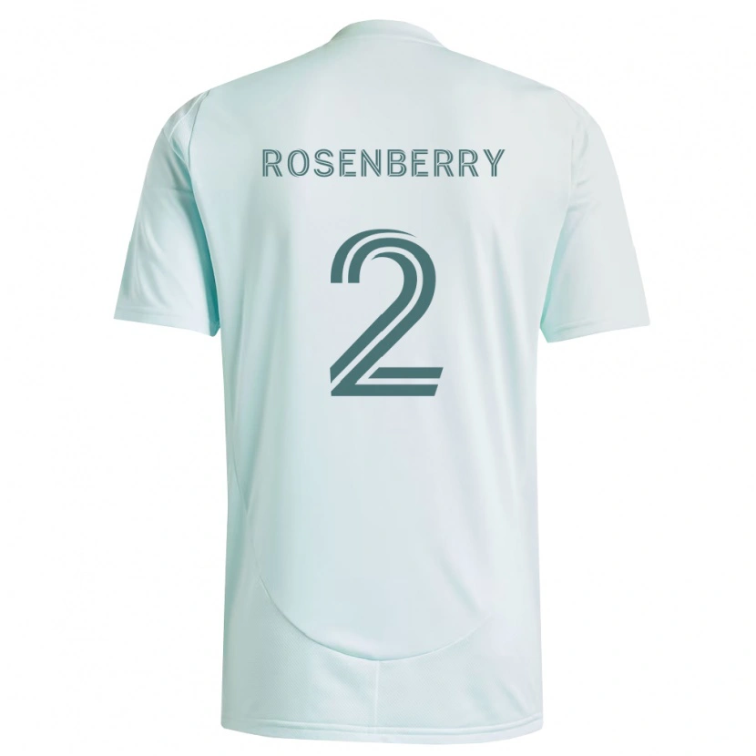 Danxen Homem Camisola Keegan Rosenberry #2 Branco Verde Claro Alternativa 2026/27 Camisa Brasil