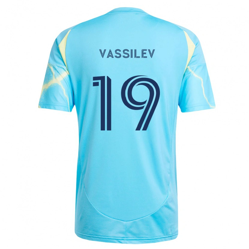 Danxen Homem Camisola Indiana Vassilev #19 Azul Claro Preto Amarelo Claro Alternativa 2026/27 Camisa Brasil