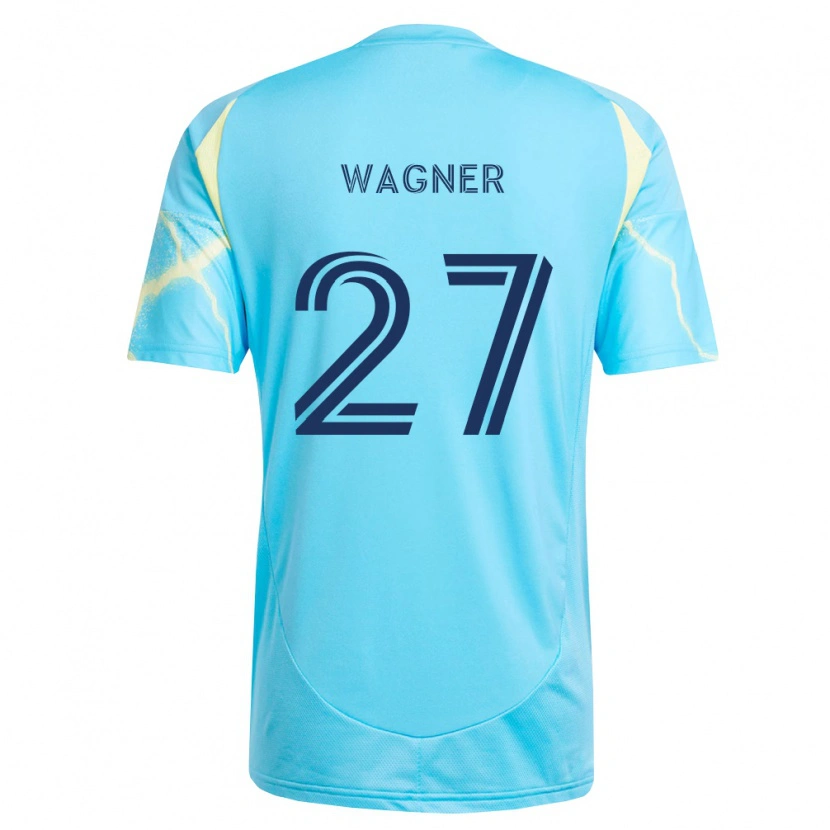 Danxen Homem Camisola Kai Wagner #27 Azul Claro Preto Amarelo Claro Alternativa 2026/27 Camisa Brasil