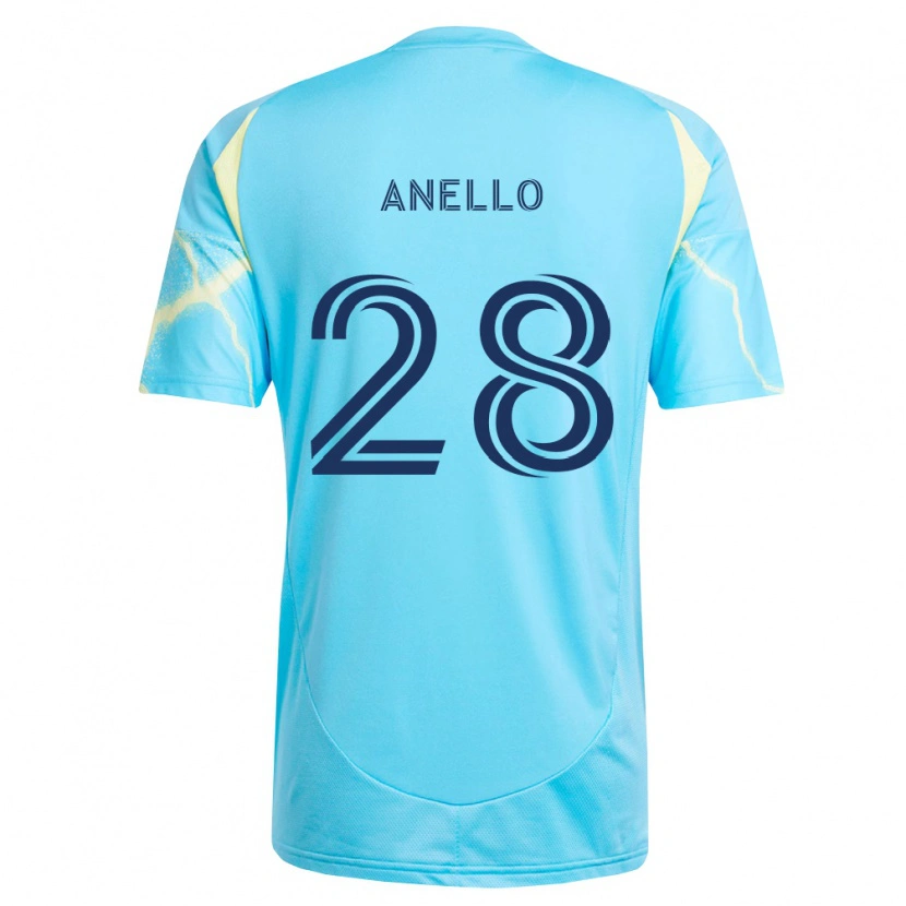 Danxen Homem Camisola Agustín Anello #28 Azul Claro Preto Amarelo Claro Alternativa 2026/27 Camisa Brasil