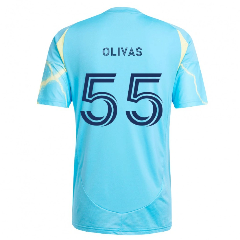 Danxen Homem Camisola Sal Olivas #55 Azul Claro Preto Amarelo Claro Alternativa 2026/27 Camisa Brasil