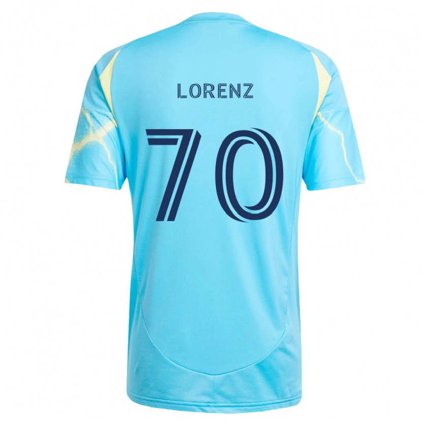 Danxen Homem Camisola Charli Lorenz #70 Azul Claro Preto Amarelo Claro Alternativa 2026/27 Camisa Brasil