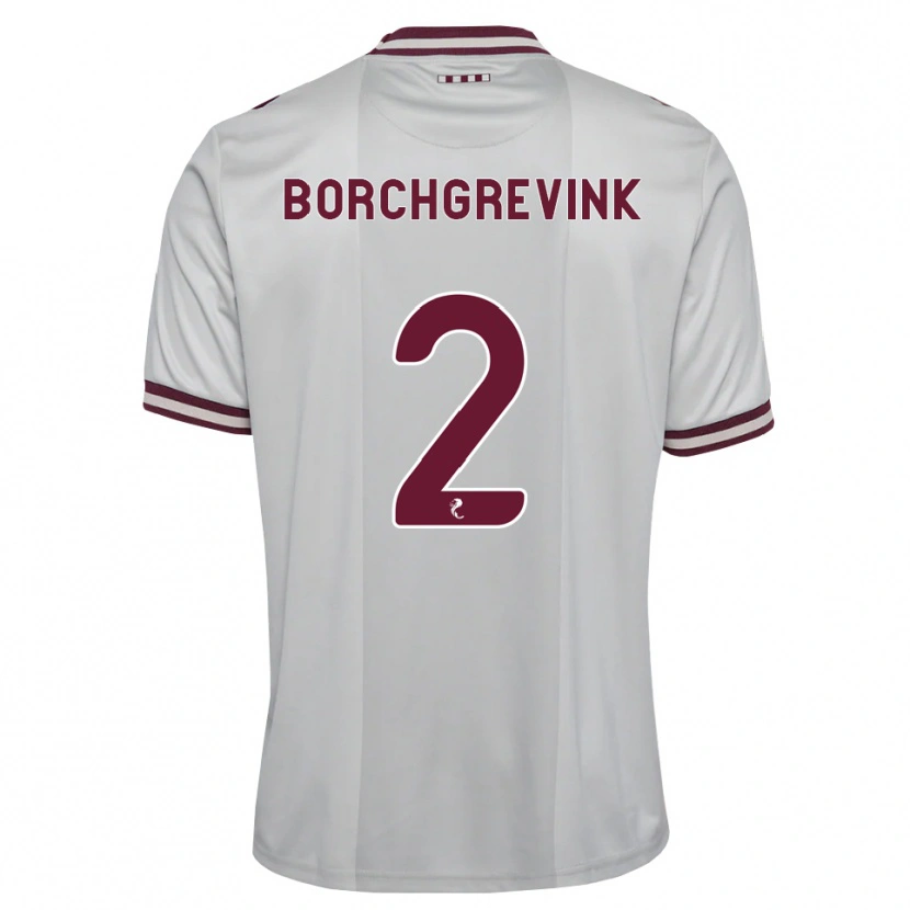 Danxen Homem Camisola Christian Borchgrevink #2 Branco Borgonha Alternativa 2026/27 Camisa Brasil