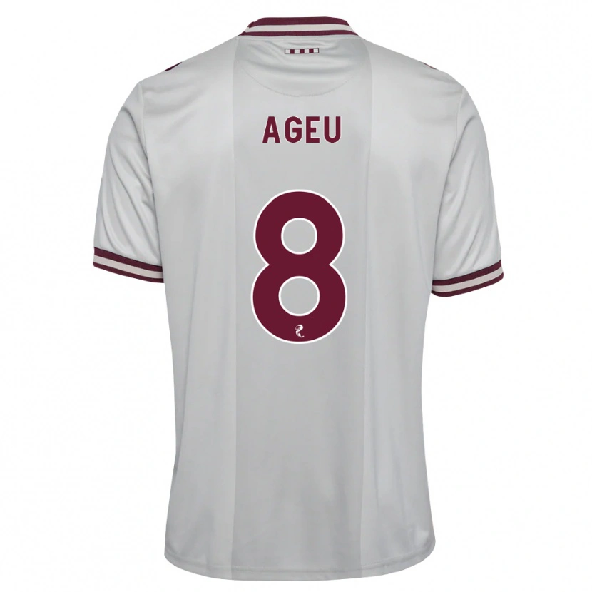 Danxen Homem Camisola Eduardo Ageu Almeida Santos #8 Branco Borgonha Alternativa 2026/27 Camisa Brasil