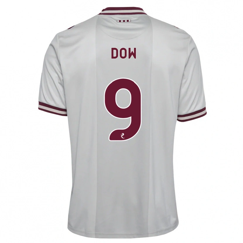 Danxen Homem Camisola Connor Dow #9 Branco Borgonha Alternativa 2026/27 Camisa Brasil