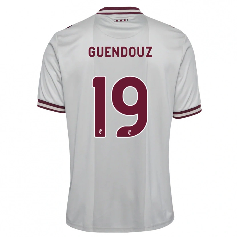 Danxen Homem Camisola Sabri Guendouz #19 Branco Borgonha Alternativa 2026/27 Camisa Brasil