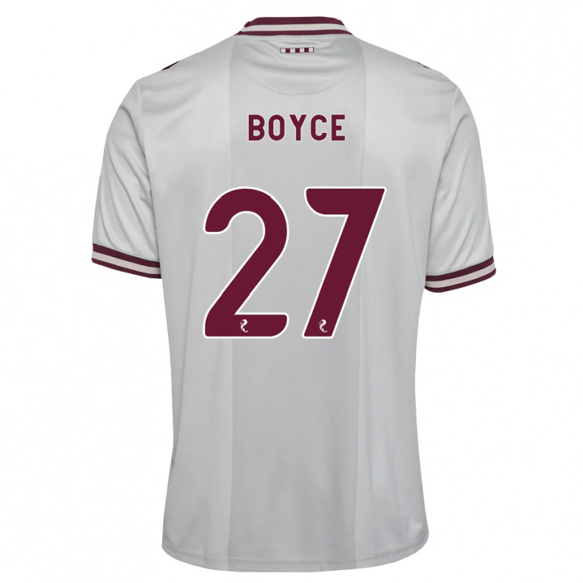 Danxen Homem Camisola Liam Boyce #27 Branco Borgonha Alternativa 2026/27 Camisa Brasil