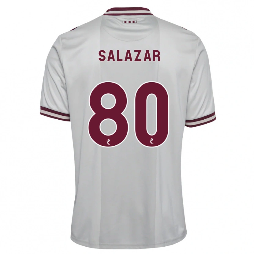 Danxen Homem Camisola Andrés Salazar #80 Branco Borgonha Alternativa 2026/27 Camisa Brasil