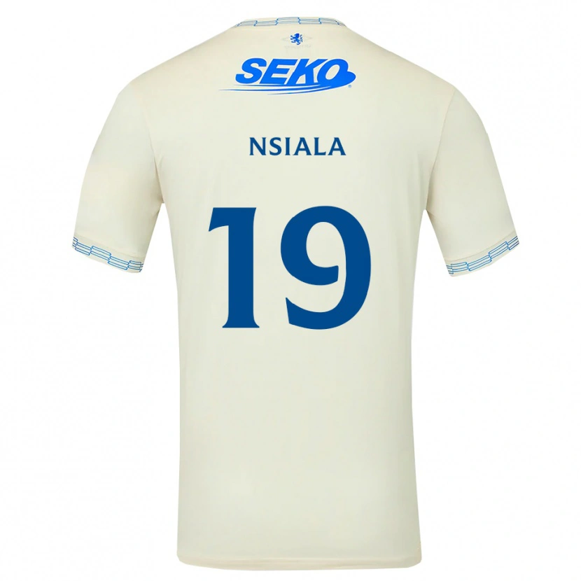 Danxen Homem Camisola Clinton Nsiala #19 Azul Céu Profundo Branco Alternativa 2026/27 Camisa Brasil