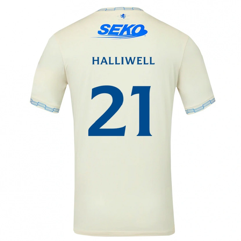 Danxen Homem Camisola Alfie Halliwell #21 Azul Céu Profundo Branco Alternativa 2026/27 Camisa Brasil