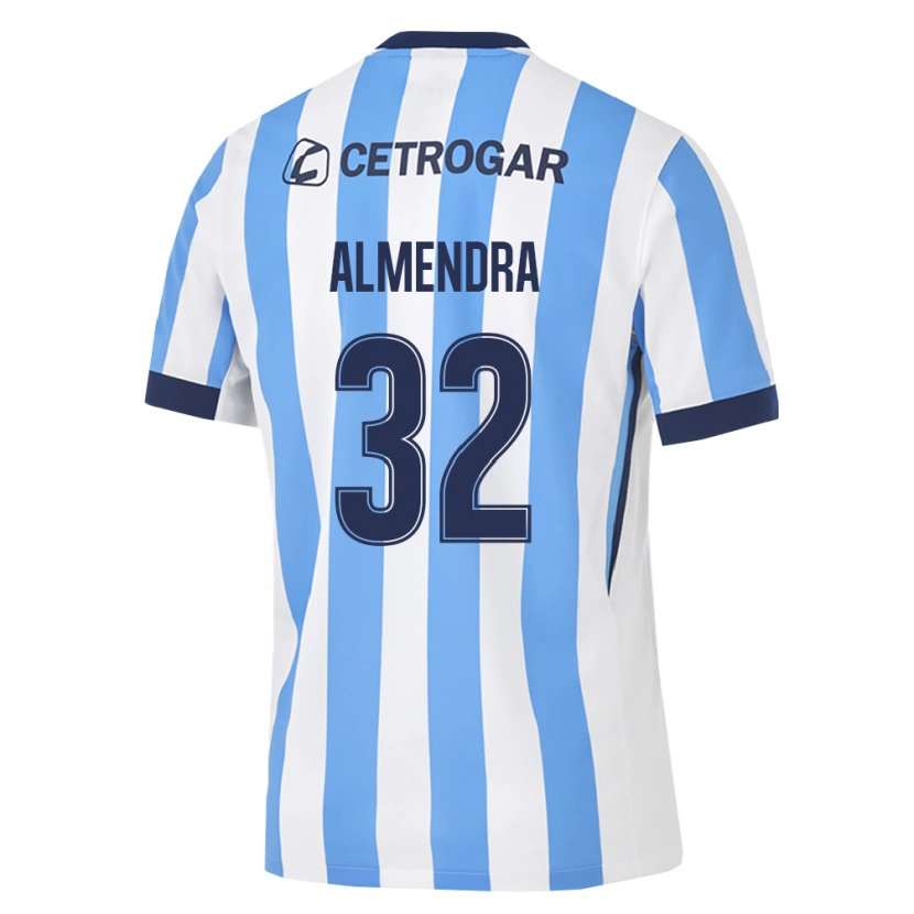 Danxen Mulher Camisola Agustin Almendra #32 Azul Claro Branco Preto Principal 2026/27 Camisa Brasil