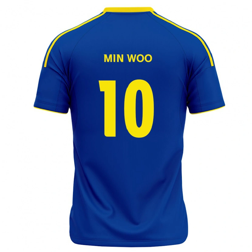 Danxen Mulher Camisola Min-Woo Kim #10 Azul Real Amarelo Principal 2026/27 Camisa Brasil