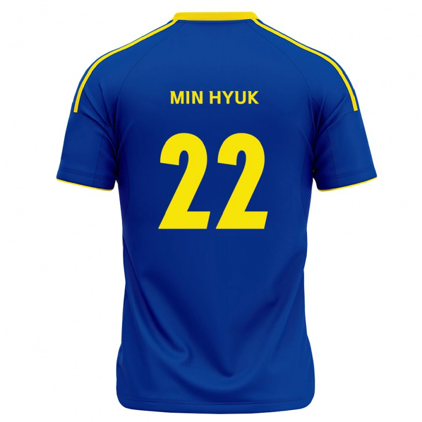 Danxen Mulher Camisola Min-Hyuk Lee #22 Azul Real Amarelo Principal 2026/27 Camisa Brasil