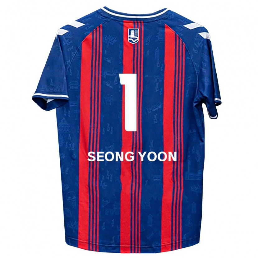 Danxen Mulher Camisola Seong-Yoon Kim #1 Azul Vermelho Branco Principal 2026/27 Camisa Brasil