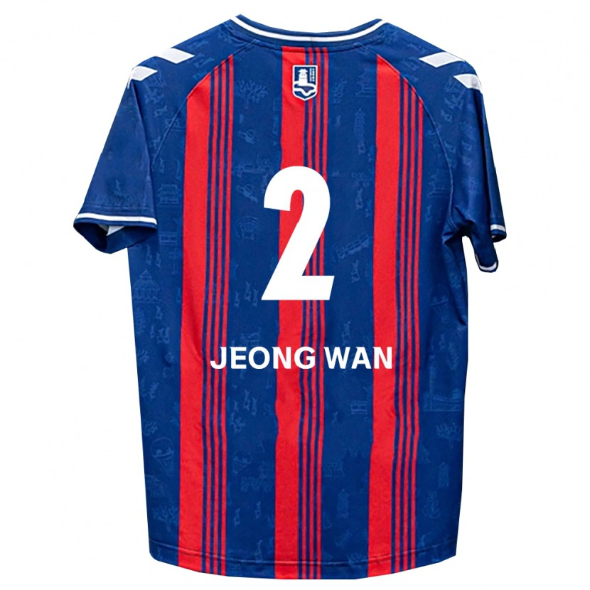 Danxen Mulher Camisola Jeong-Wan Kim #2 Azul Vermelho Branco Principal 2026/27 Camisa Brasil