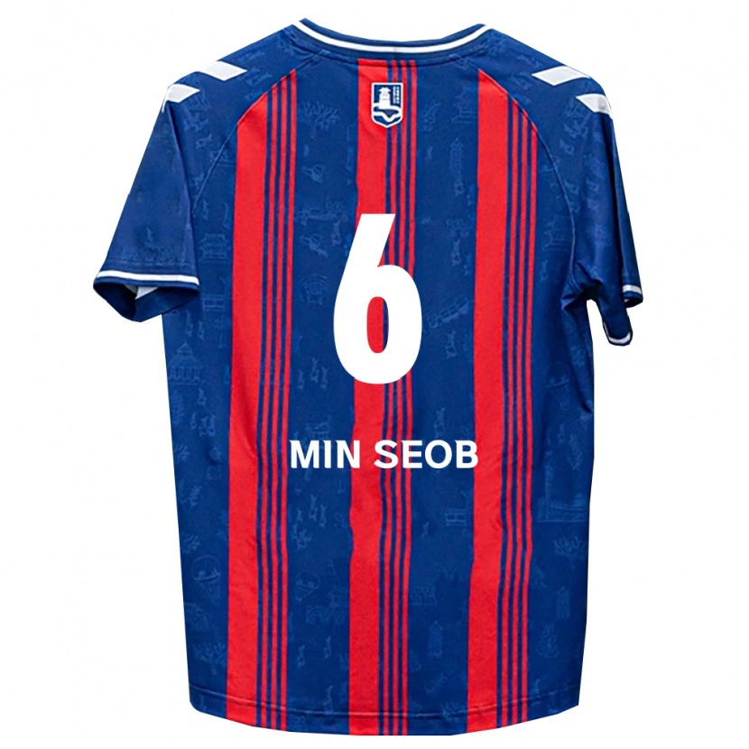 Danxen Mulher Camisola Min-Seob Song #6 Azul Vermelho Branco Principal 2026/27 Camisa Brasil