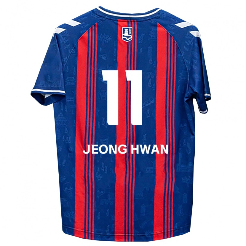 Danxen Mulher Camisola Jeong-Hwan Kim #11 Azul Vermelho Branco Principal 2026/27 Camisa Brasil