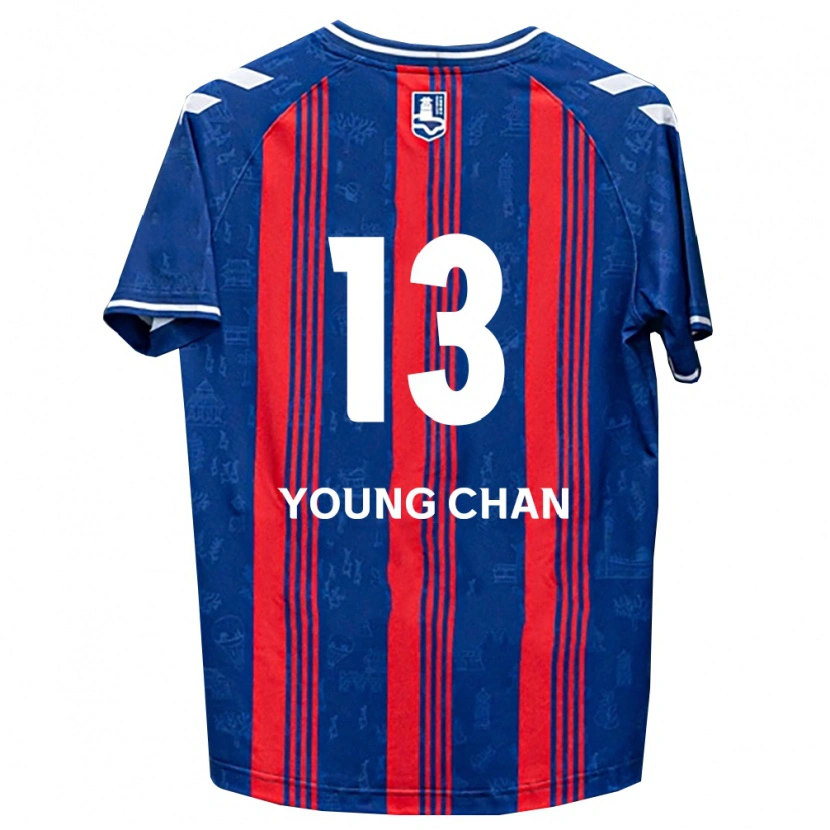 Danxen Mulher Camisola Young-Chan Ham #13 Azul Vermelho Branco Principal 2026/27 Camisa Brasil