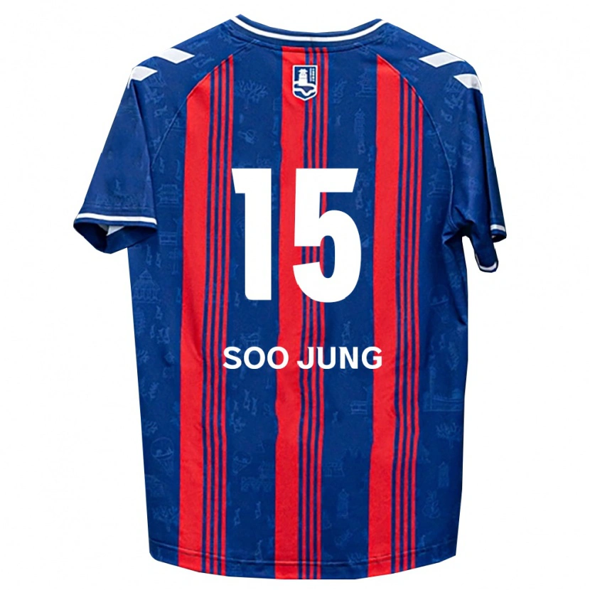 Danxen Mulher Camisola Soo-Jung Ryu #15 Azul Vermelho Branco Principal 2026/27 Camisa Brasil