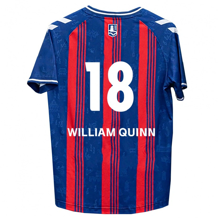 Danxen Mulher Camisola Max William Quinn #18 Azul Vermelho Branco Principal 2026/27 Camisa Brasil