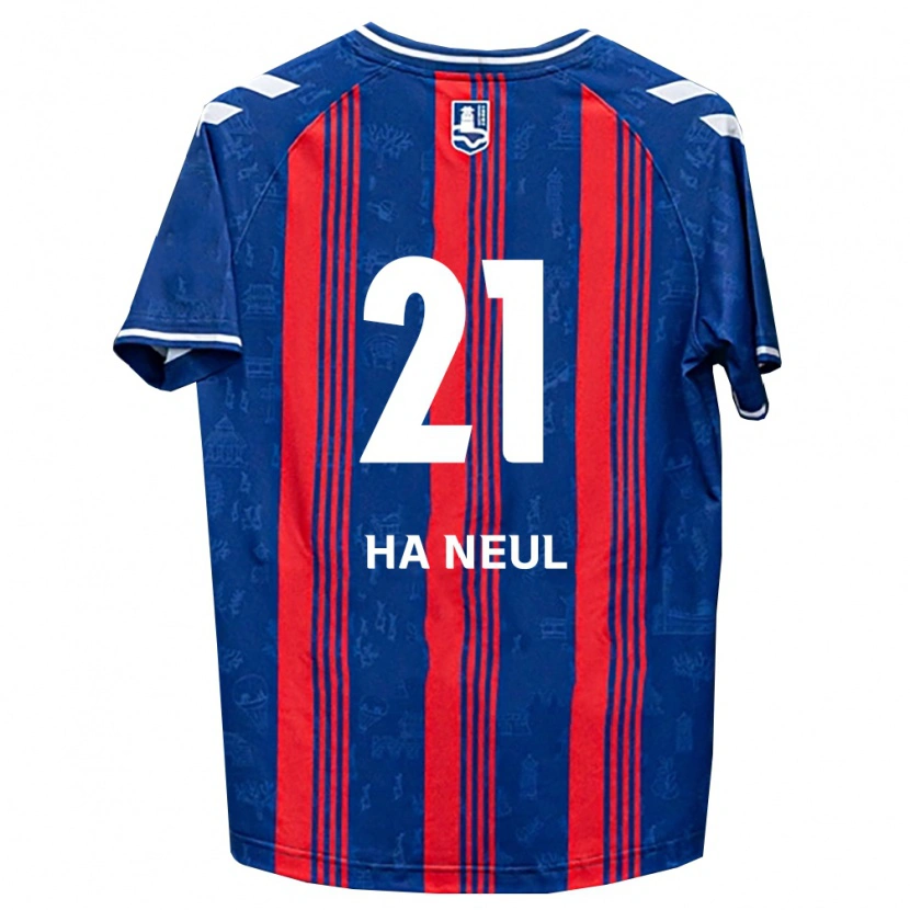 Danxen Mulher Camisola Ha-Neul Jeon #21 Azul Vermelho Branco Principal 2026/27 Camisa Brasil
