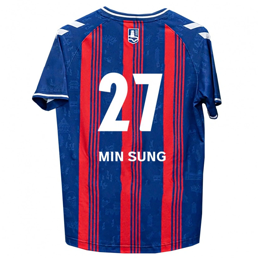 Danxen Mulher Camisola Min-Sung Kang #27 Azul Vermelho Branco Principal 2026/27 Camisa Brasil
