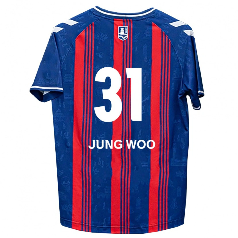 Danxen Mulher Camisola Jung-Woo Moon #31 Azul Vermelho Branco Principal 2026/27 Camisa Brasil