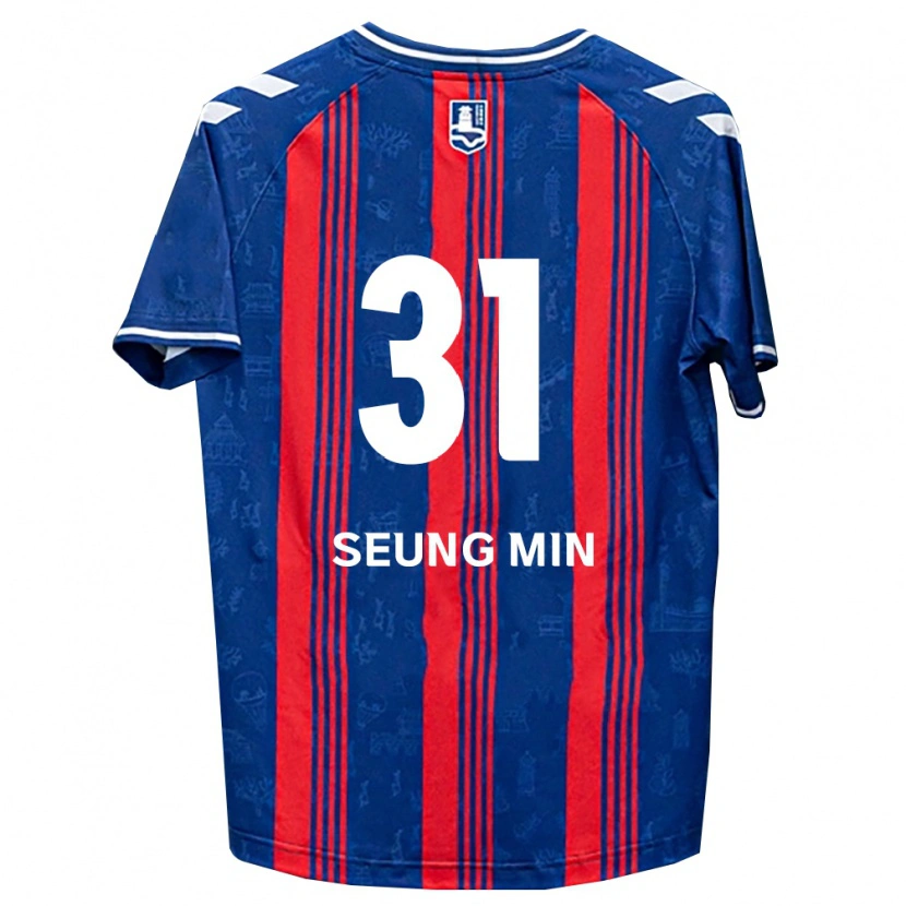 Danxen Mulher Camisola Seung-Min Baek #31 Azul Vermelho Branco Principal 2026/27 Camisa Brasil