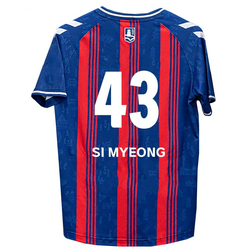 Danxen Mulher Camisola Si-Myeong Lee #43 Azul Vermelho Branco Principal 2026/27 Camisa Brasil