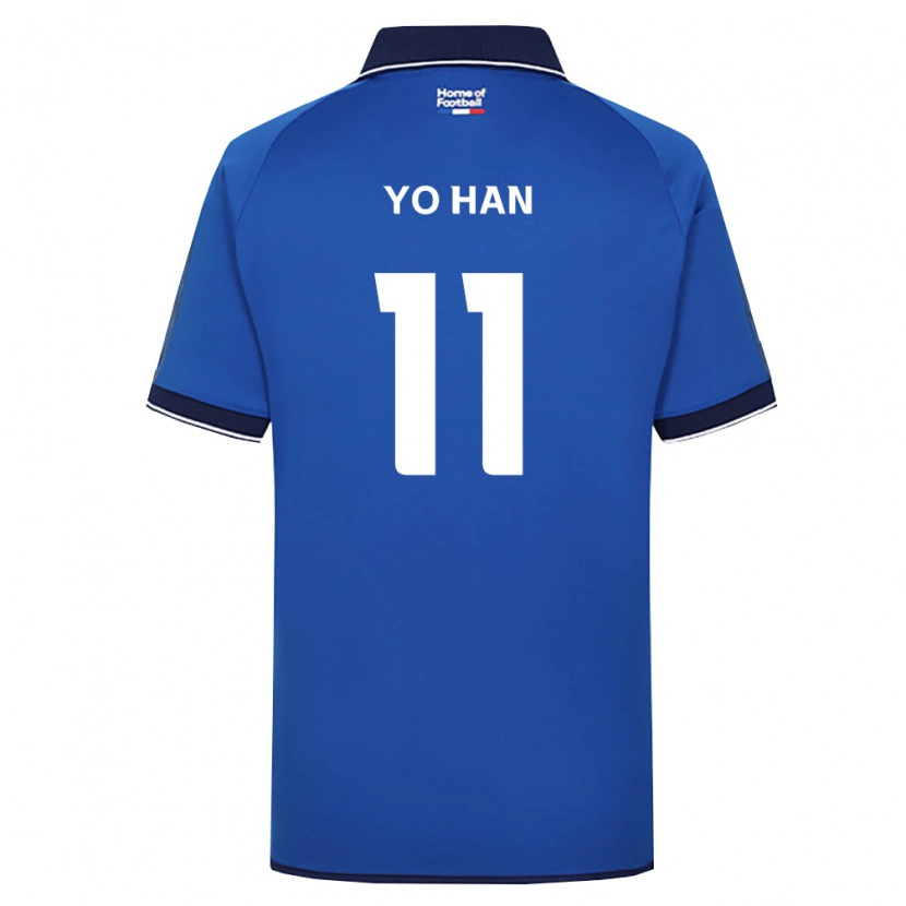 Danxen Mulher Camisola Yo-Han Jang #11 Azul Real Branco Vermelho Principal 2026/27 Camisa Brasil