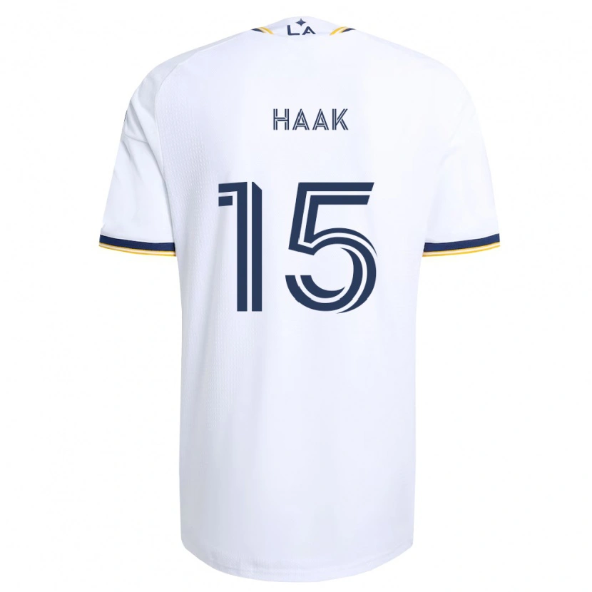 Danxen Mulher Camisola Justin Haak #15 Azul E Branco Principal 2026/27 Camisa Brasil