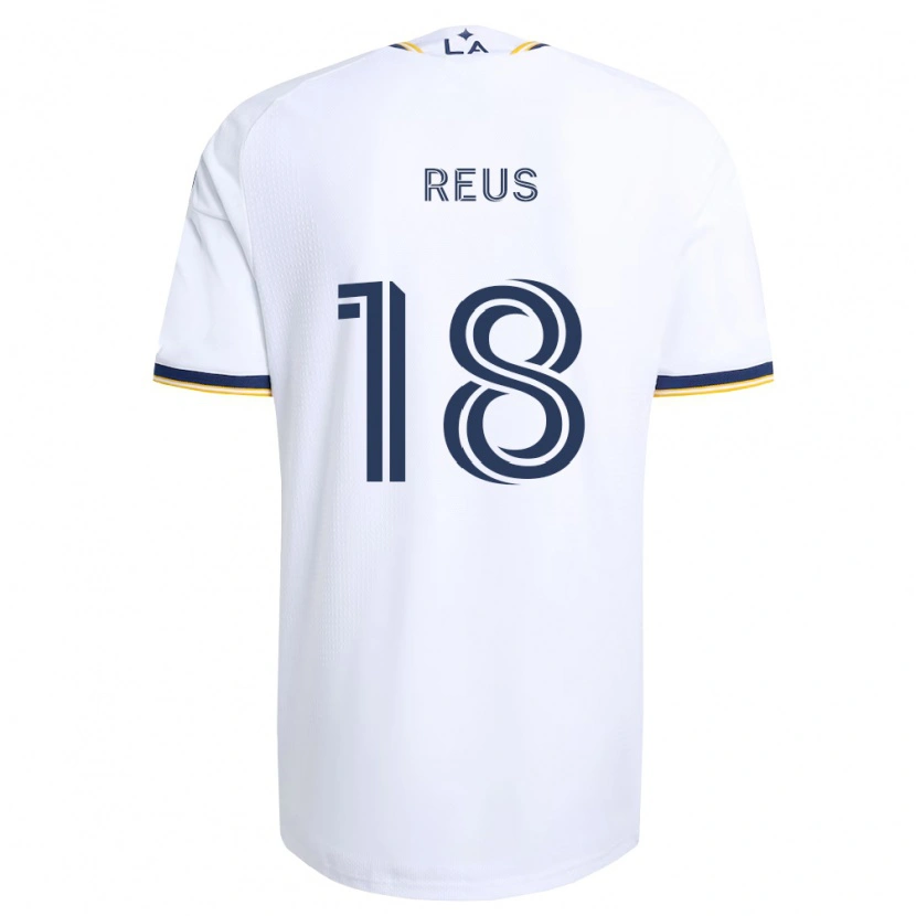 Danxen Mulher Camisola Marco Reus #18 Azul E Branco Principal 2026/27 Camisa Brasil