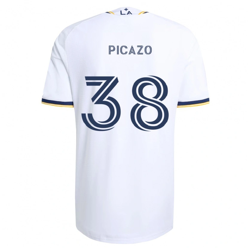 Danxen Mulher Camisola Axel Picazo #38 Azul E Branco Principal 2026/27 Camisa Brasil