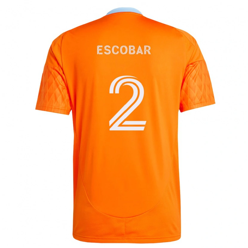 Danxen Mulher Camisola Franco Escobar #2 Laranja Branco Principal 2026/27 Camisa Brasil