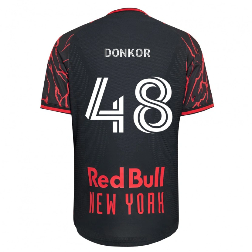 Danxen Mulher Camisola Ronald Donkor #48 Vermelho Preto Branco Principal 2026/27 Camisa Brasil
