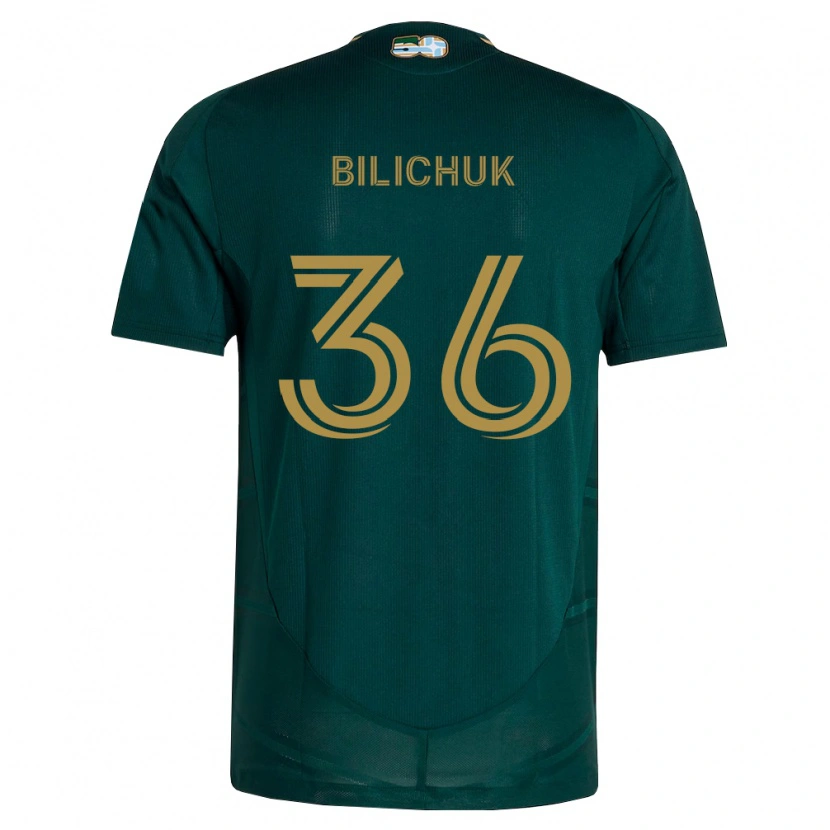 Danxen Mulher Camisola Ryan Bilichuk #36 Verde Escuro Marrom Principal 2026/27 Camisa Brasil