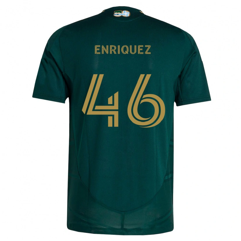 Danxen Mulher Camisola Adolfo Enríquez #46 Verde Escuro Marrom Principal 2026/27 Camisa Brasil