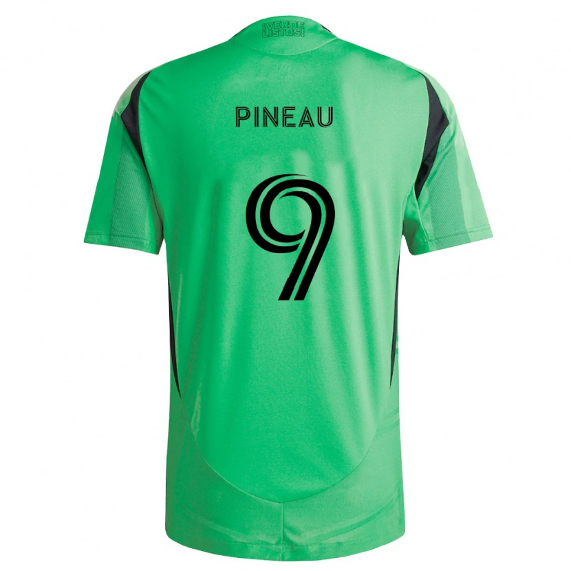 Danxen Mulher Camisola Sebastien Pineau #9 Verde Esmeralda Preto Principal 2026/27 Camisa Brasil