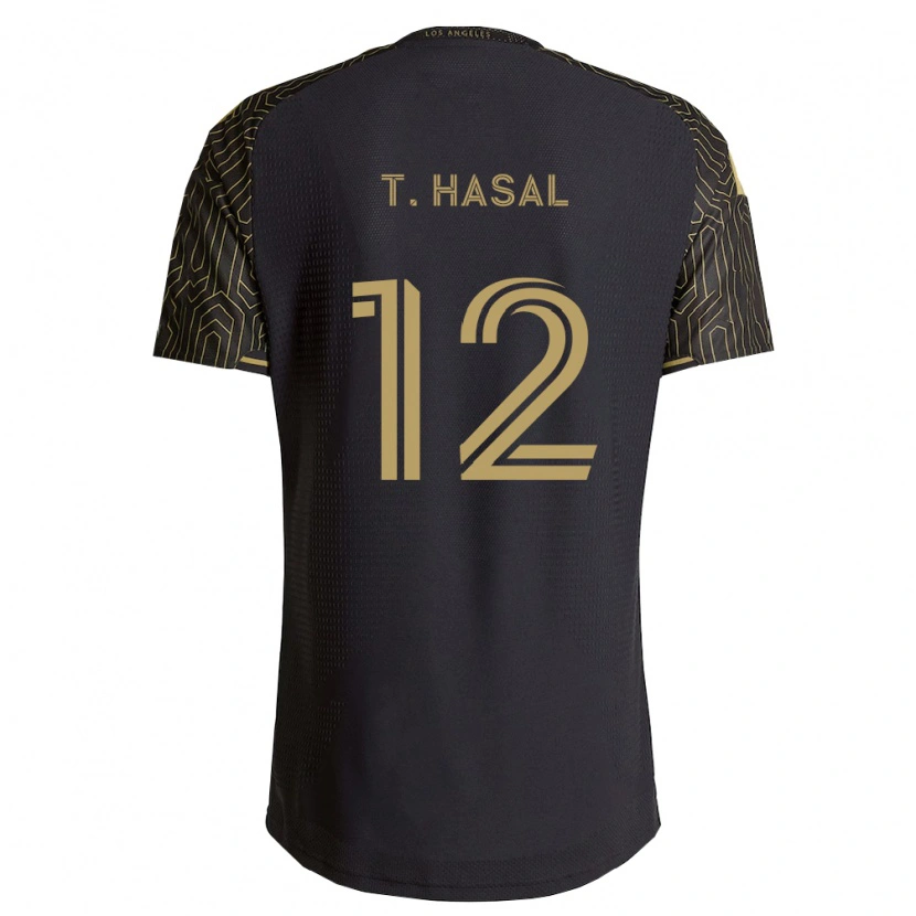 Danxen Mulher Camisola Thomas Hasal #12 Marrom Preto Principal 2026/27 Camisa Brasil