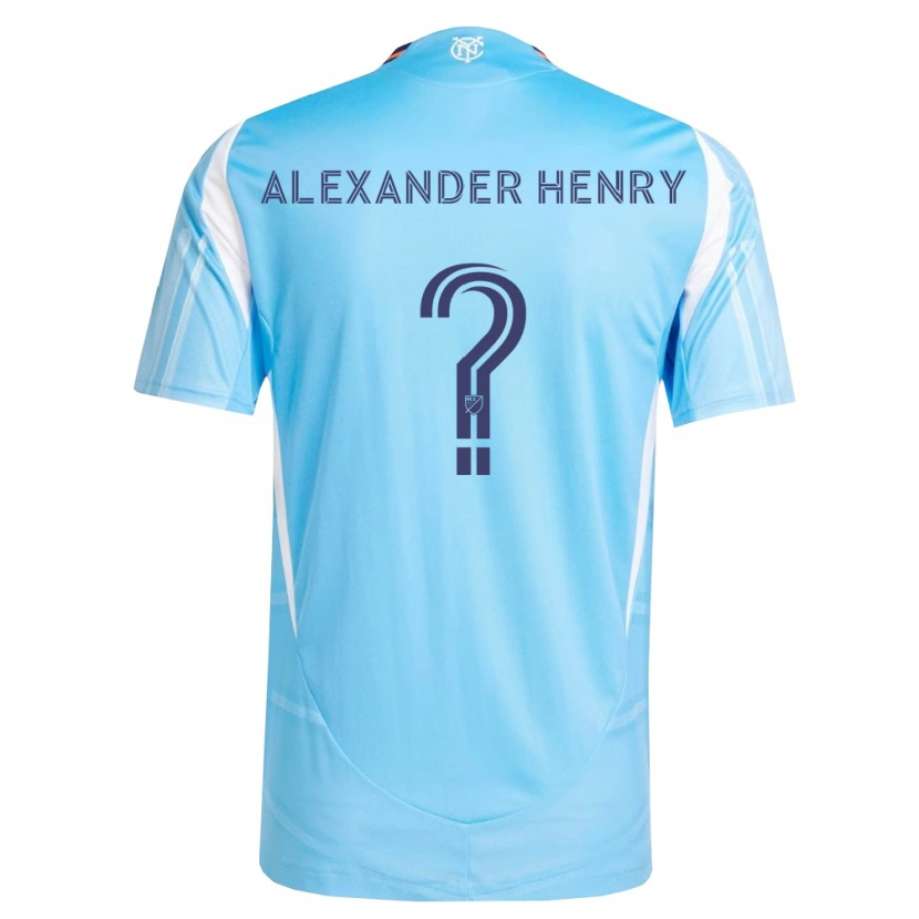 Danxen Mulher Camisola Liam Alexander Henry #0 Azul Celeste Branco Principal 2026/27 Camisa Brasil