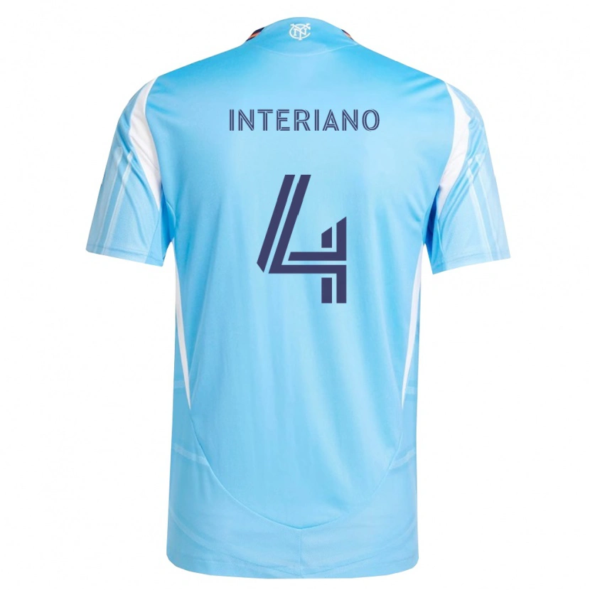 Danxen Mulher Camisola Jeffrey Interiano #4 Azul Celeste Branco Principal 2026/27 Camisa Brasil