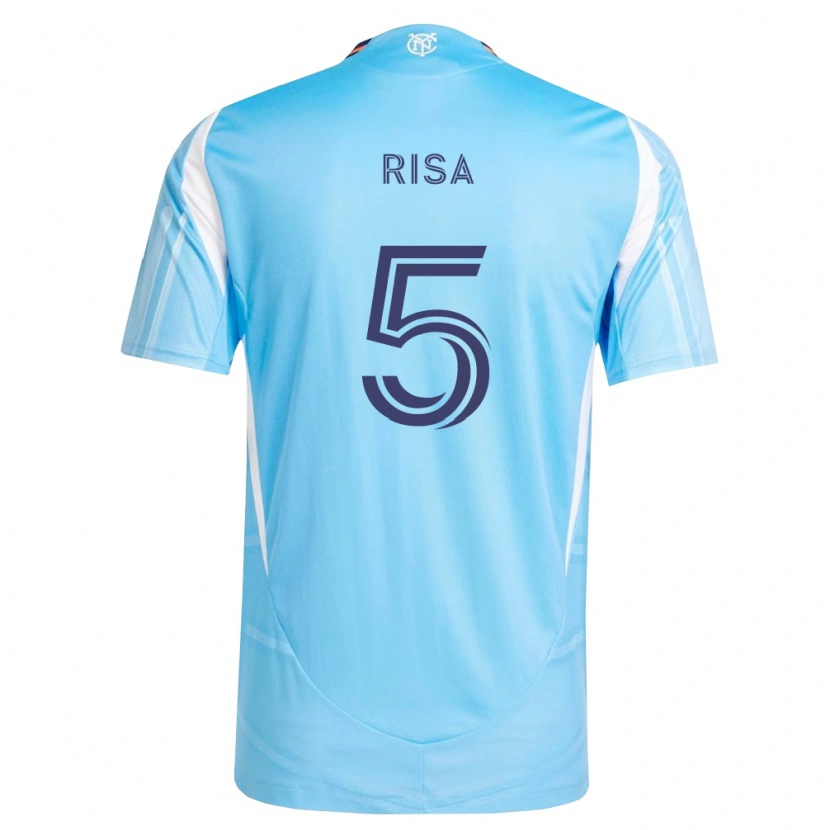 Danxen Mulher Camisola Birk Risa #5 Azul Celeste Branco Principal 2026/27 Camisa Brasil
