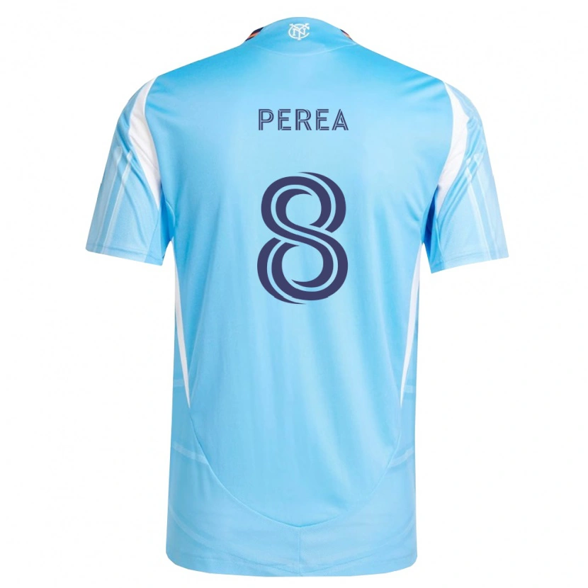 Danxen Mulher Camisola Andrés Perea #8 Azul Celeste Branco Principal 2026/27 Camisa Brasil
