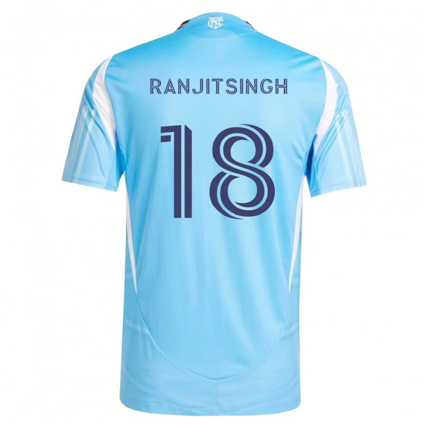 Danxen Mulher Camisola Greg Ranjitsingh #18 Azul Celeste Branco Principal 2026/27 Camisa Brasil